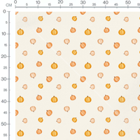 Tissu - Petites citrouilles oranges