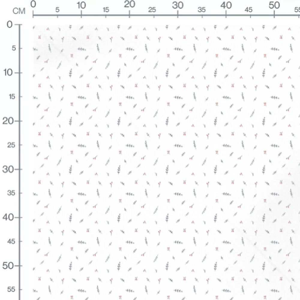 Tissu - Petites branches et baies