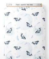 Tissu - Orques aquarelle fond blanc
