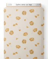 Tissu - Gaufres dorées sur beige