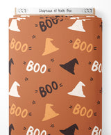 Tissu - Chapeaux et texte Boo