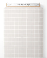 Tissu - Grille fine sur fond beige