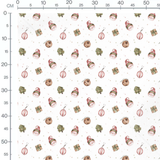 Tissu - Lutins et sapins verts