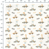 Tissu - Animaux en voitures de course