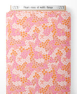 Tissu - Fleurs roses et motifs floraux