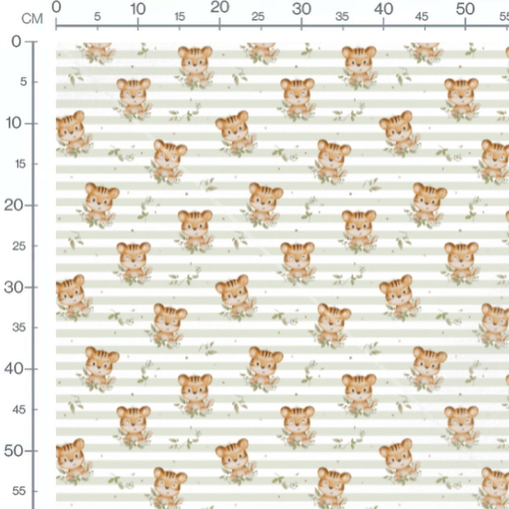 Tissu - Petits tigres rayés