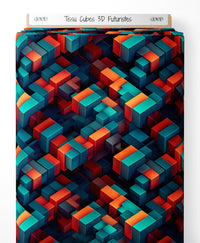 Tissu - Cubes 3D Futuristes