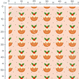 Tissu - Puddings de Noël souriants