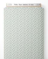 Tissu - Petites fleurs blanches et roses