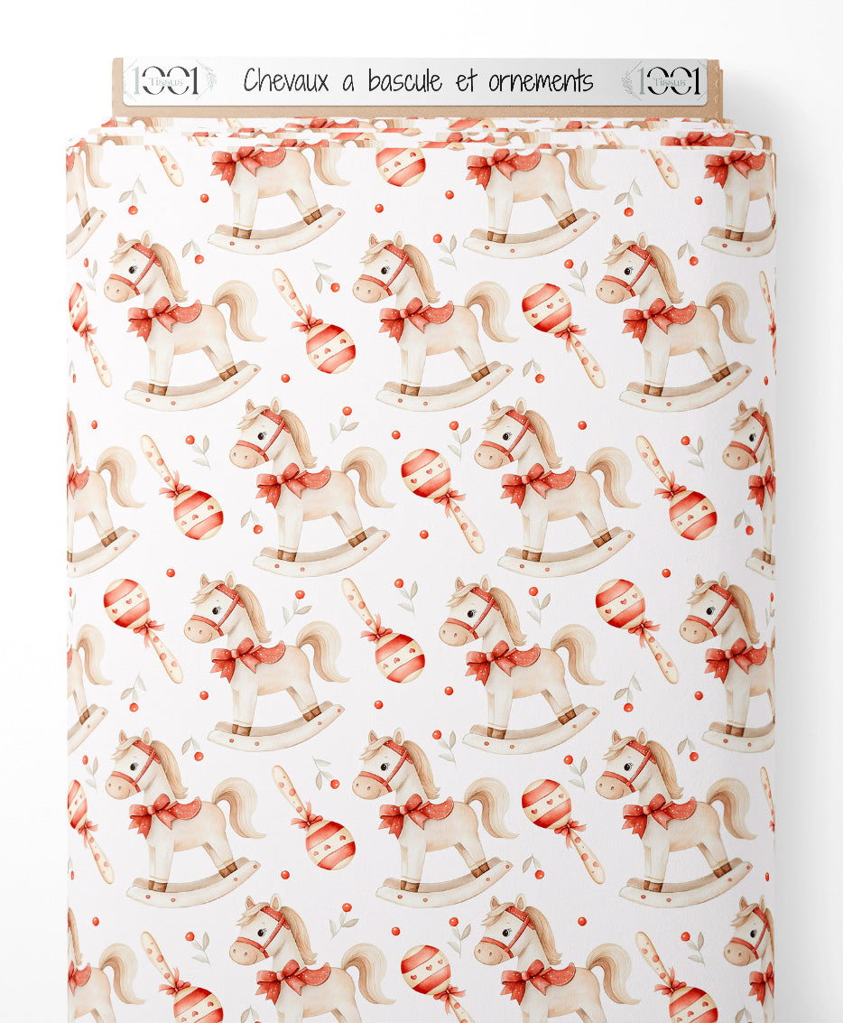 Tissu - Chevaux à bascule et ornements