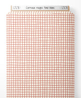 Tissu - Carreaux rouges sur fond blanc