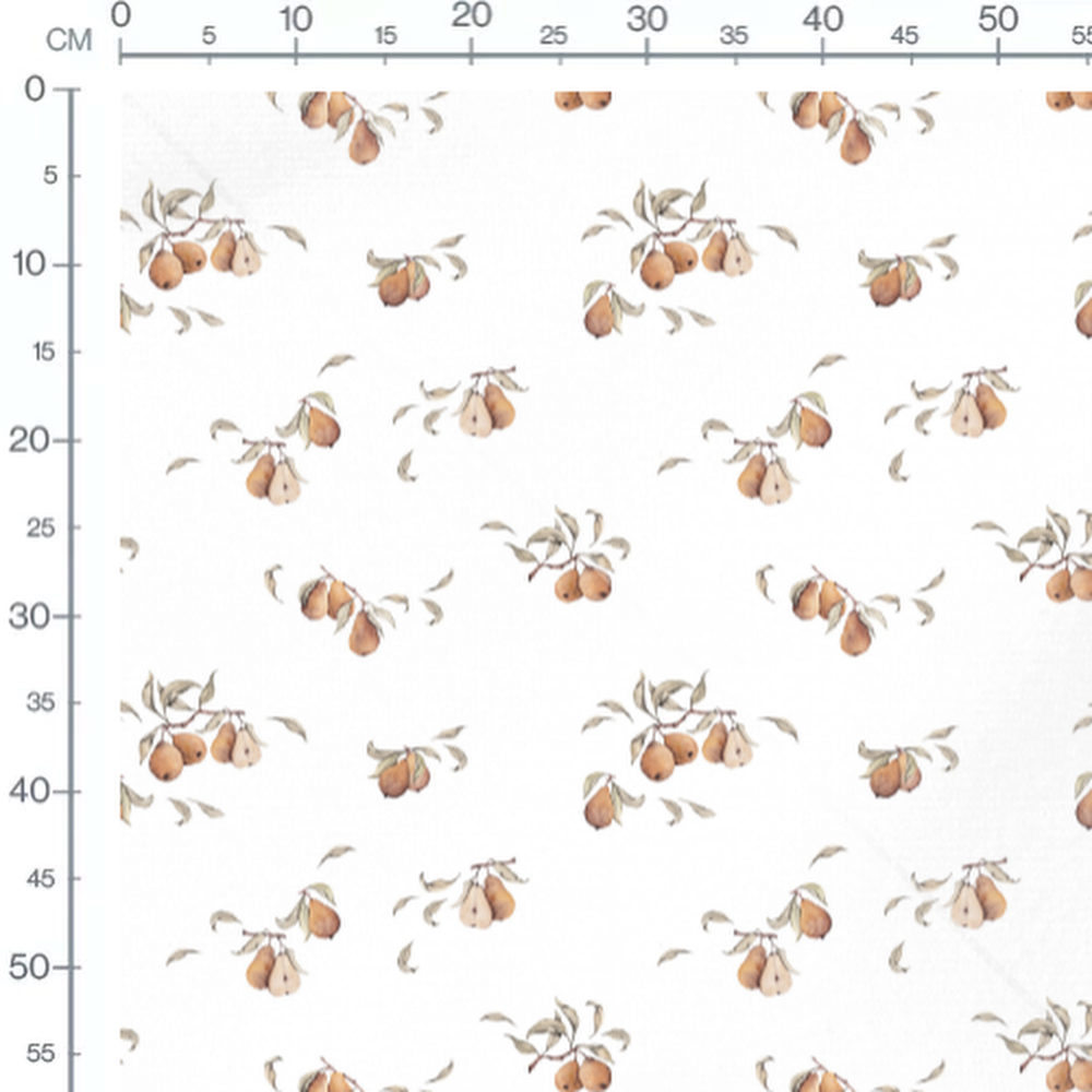 Tissu - Poires marron clair