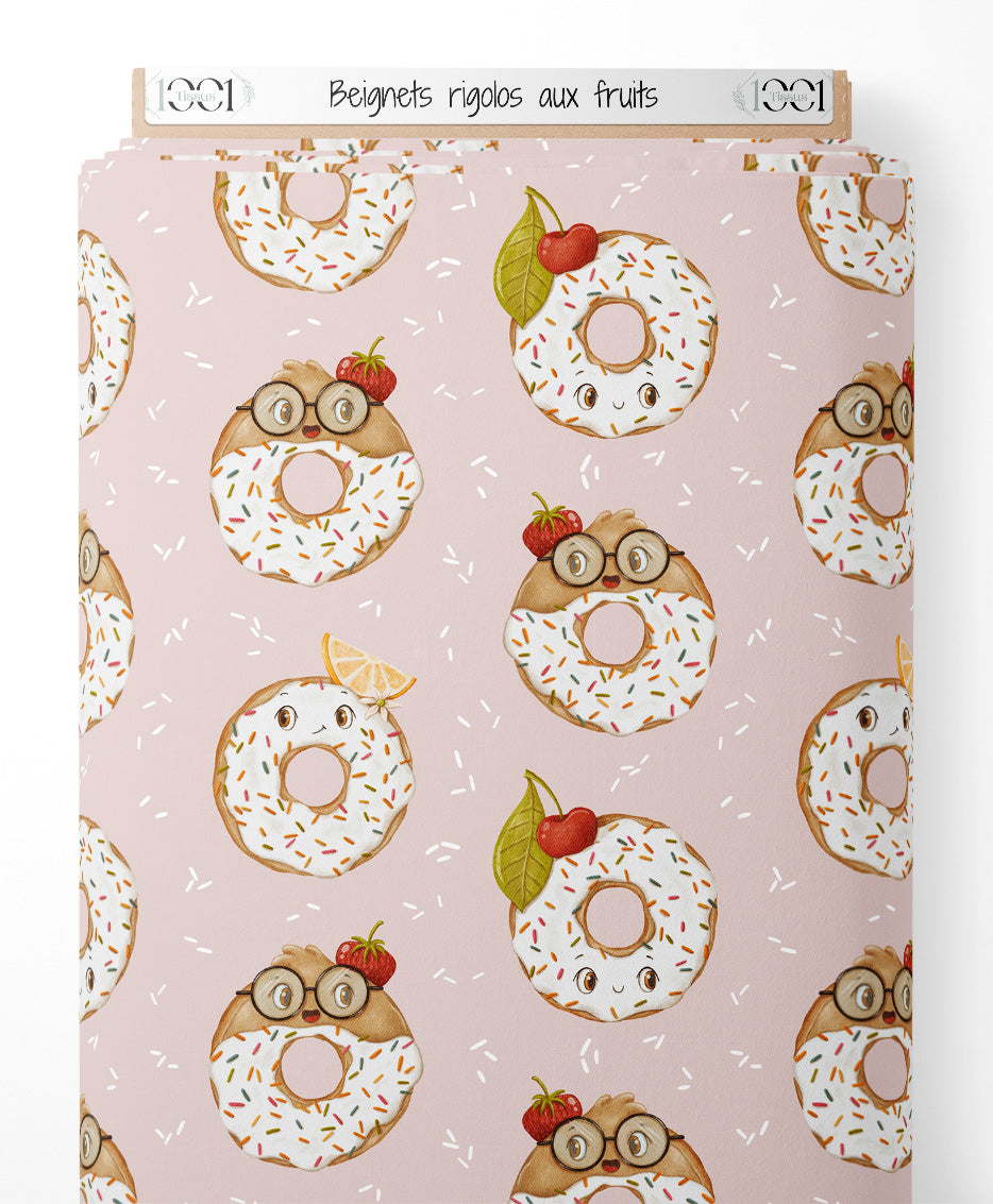 Tissu - Beignets rigolos aux fruits