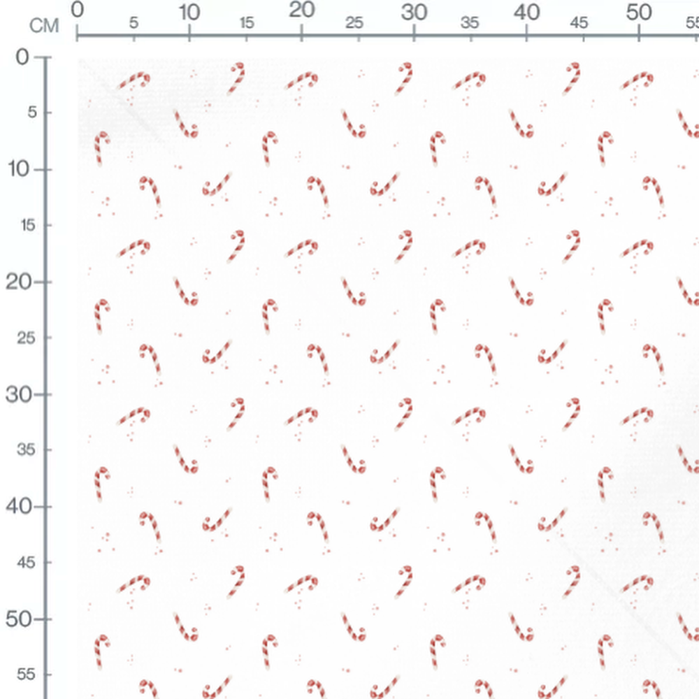 Tissu - Sucres d'orge sur fond blanc 2
