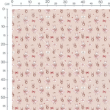 Tissu - Lapins et oursons sur beige