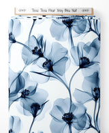 Tissu - Tissu Fleur Xray Bleu Nuit