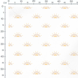 Tissu - Soleils demi-cercles beige