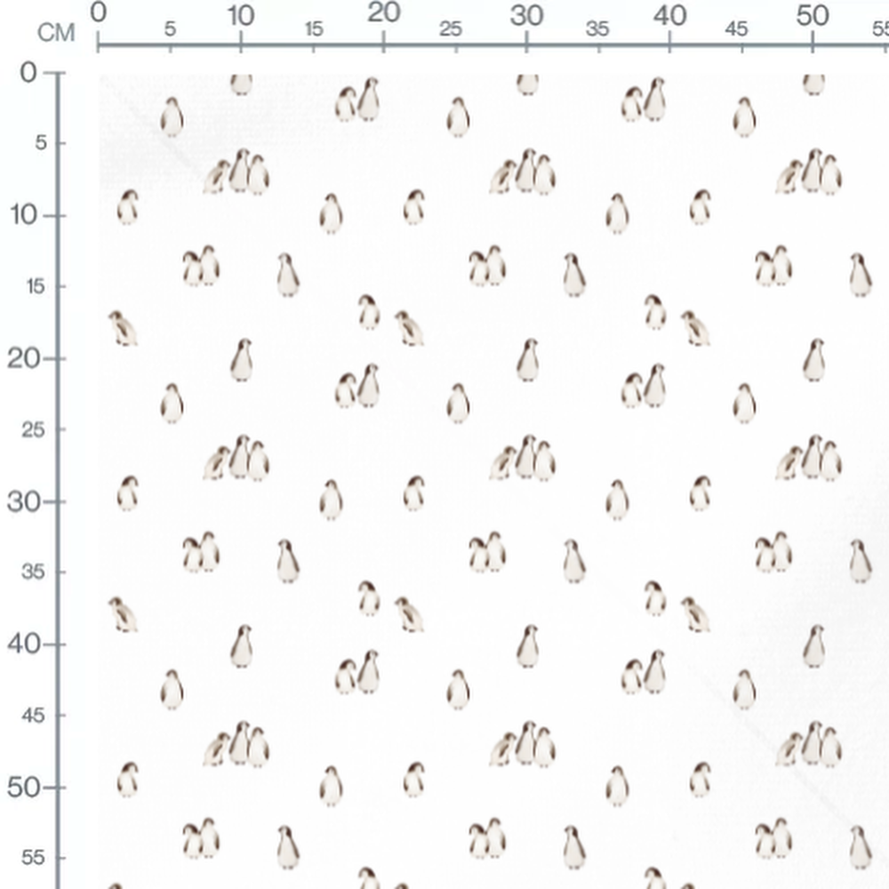 Tissu - Pingouins noirs en groupes