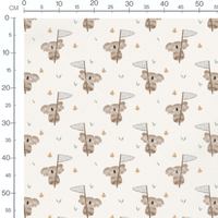 Tissu - Koalas avec filets à papillons