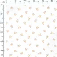 Tissu - Feuilles beige aléatoires