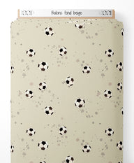 Tissu - Ballons sur fond beige