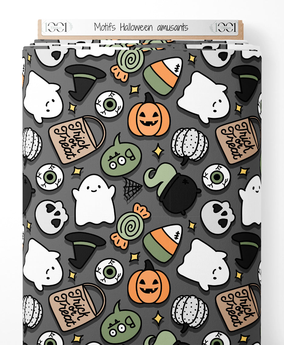 Tissu - Motifs Halloween amusants