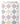 Tissu - Losanges pastel et fleurs