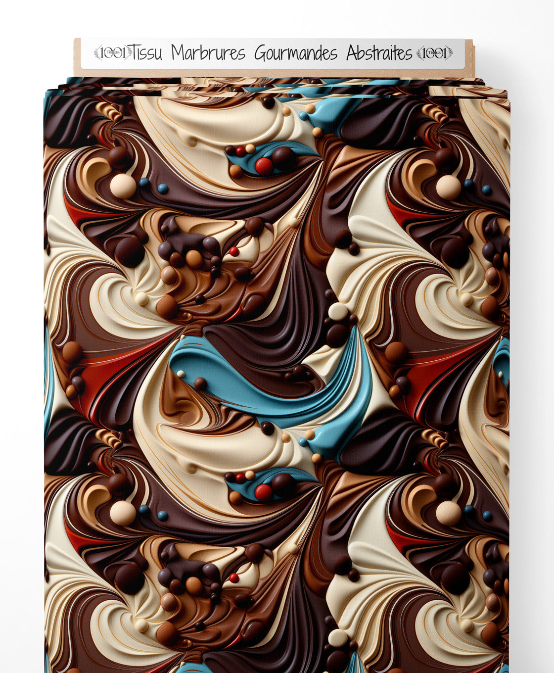 Tissu - Marbrures Gourmandes Abstraites