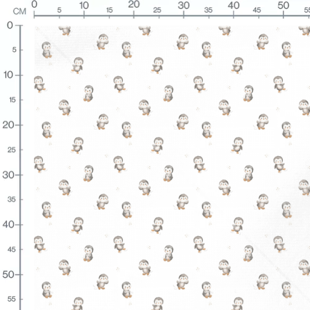 Tissu - Pingouins ludiques et colorés