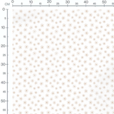 Tissu - Fleurs beige aux contours fins