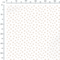 Tissu - Fleurs beige aux contours fins
