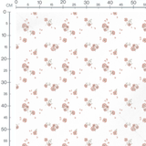 Tissu - Fleurs roses délicates et vertes