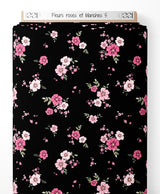 Tissu - Fleurs roses et blanches 5