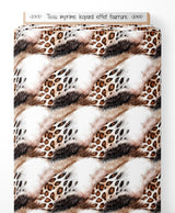 Tissu - imprime leopard effet fourrure