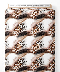 Tissu - imprime leopard effet fourrure