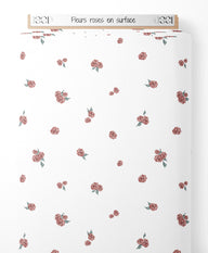 Tissu - Fleurs roses en surface