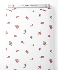 Tissu - Fleurs roses en surface