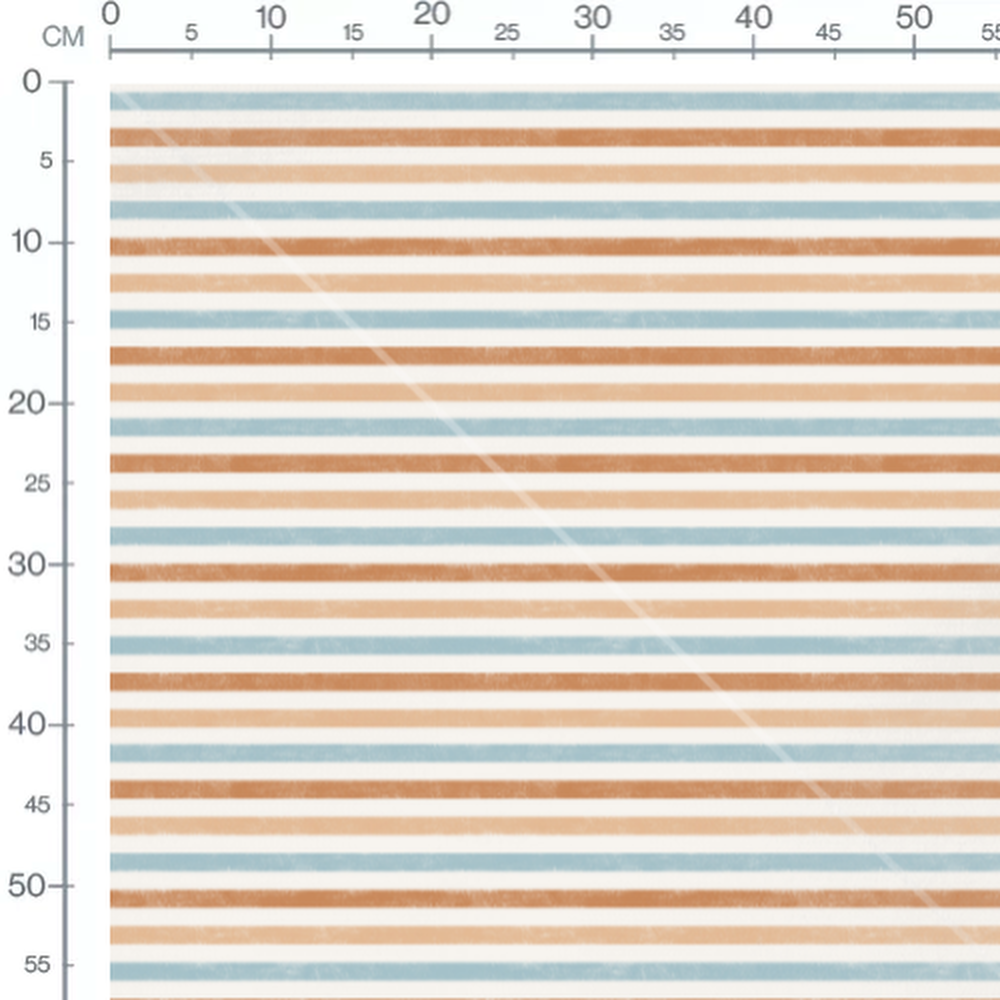 Tissu - Rayures texturées bleu et brun