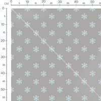 Tissu - Flocons bleus sur gris