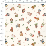 Tissu - Animaux déguisés en Noël