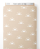 Tissu - Rayons épurés sur beige