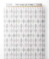 Tissu - Motif losanges gris et blanc
