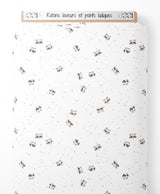 Tissu - Ratons laveurs et points ludiques