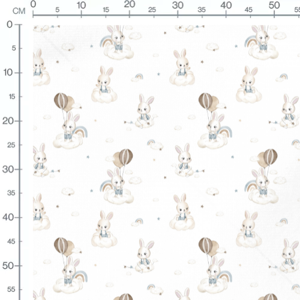 Tissu - Oursons bruns sur fond beige 3