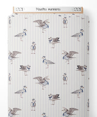 Tissu - Mouettes marinières