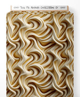 Tissu - Plis Abstraits Crème Or