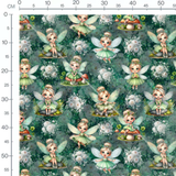 Tissu - fee magique fond vert