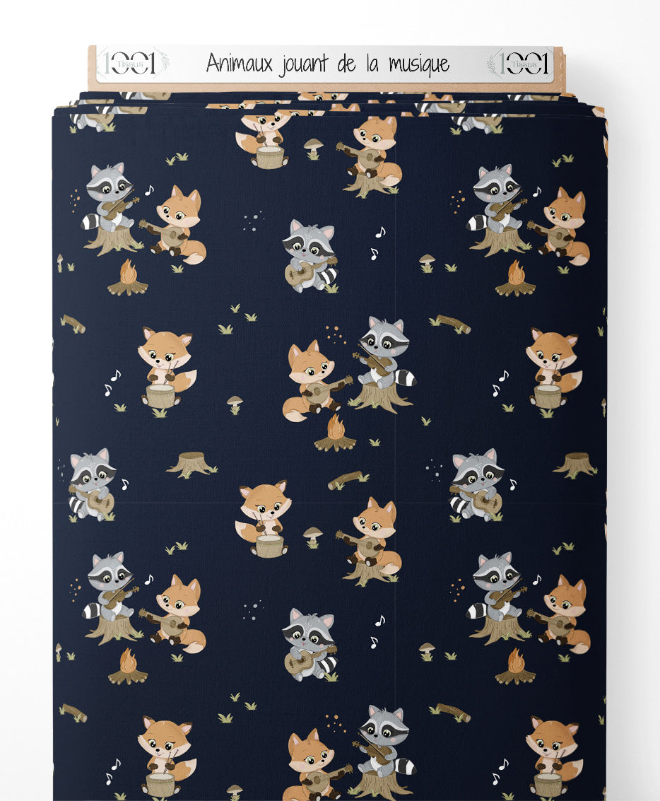 Tissu - Animaux jouant de la musique