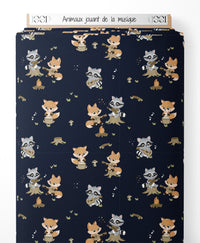 Tissu - Animaux jouant de la musique