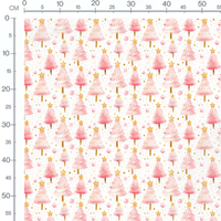 Tissu - sapin rose dore